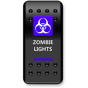 Moose Utility Rocker Switch - Zombie Blue ZMB-PWR