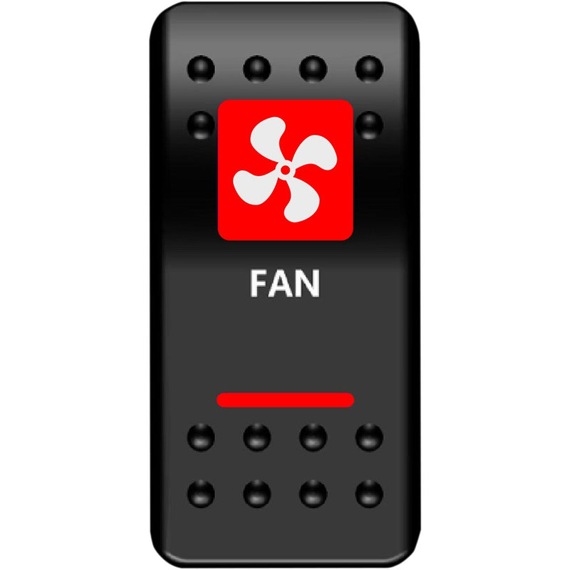Moose Utility Rocker Switch - Fan - Red FAN-PWR-R