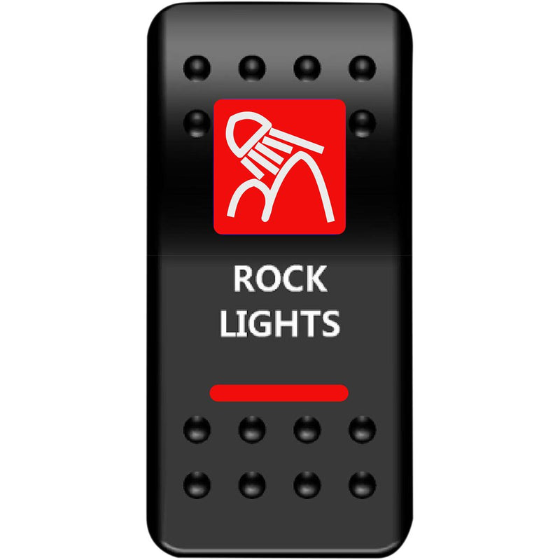 Moose Utility Rocker Switch - Rock Lights - Red RCK-PWR-R