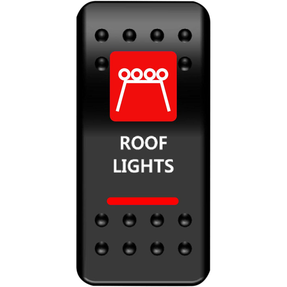 Moose Utility Rocker Switch - Roof Light - Red RFL-PWR-R