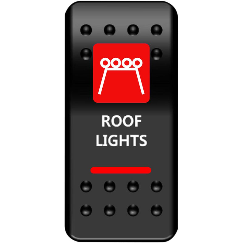 Moose Utility Rocker Switch - Roof Light - Red RFL-PWR-R