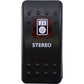 Moose Utility Rocker Switch - Stereo - Red STR-PWR-R