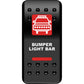 Moose Utility Rocker Switch - Bumper Light Bar - Red BLB-PWR-R