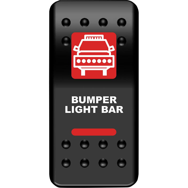 Moose Utility Rocker Switch - Bumper Light Bar - Red BLB-PWR-R