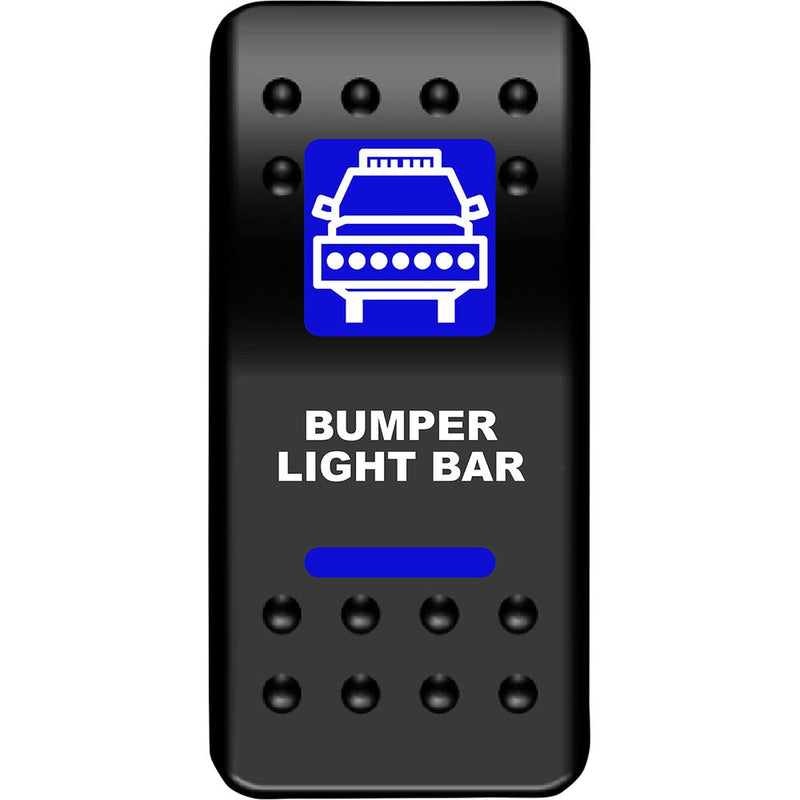 Moose Utility Rocker Switch - Bumper Light Bar - Blue BLB-PWR