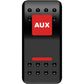 Moose Utility Rocker Switch - Auxilary Power - Red AUX-PWR-R