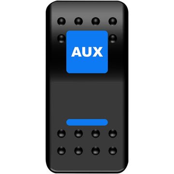 Moose Utility Rocker Switch - Auxilary Power - Blue AUX-PWR
