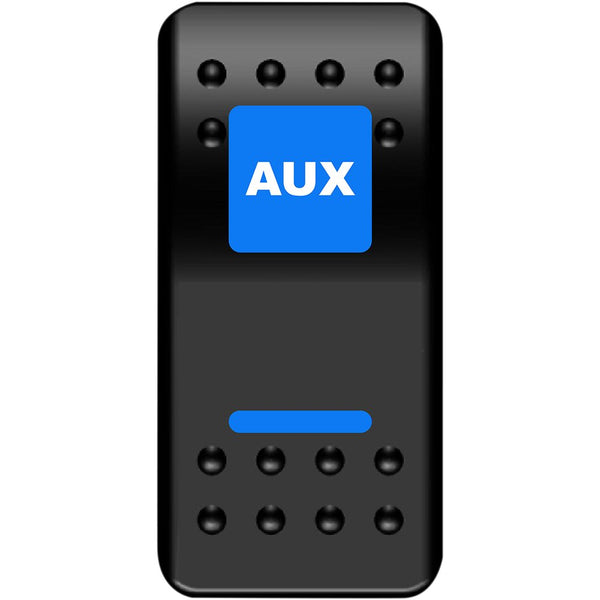 Moose Utility Rocker Switch - Auxilary Power - Blue AUX-PWR