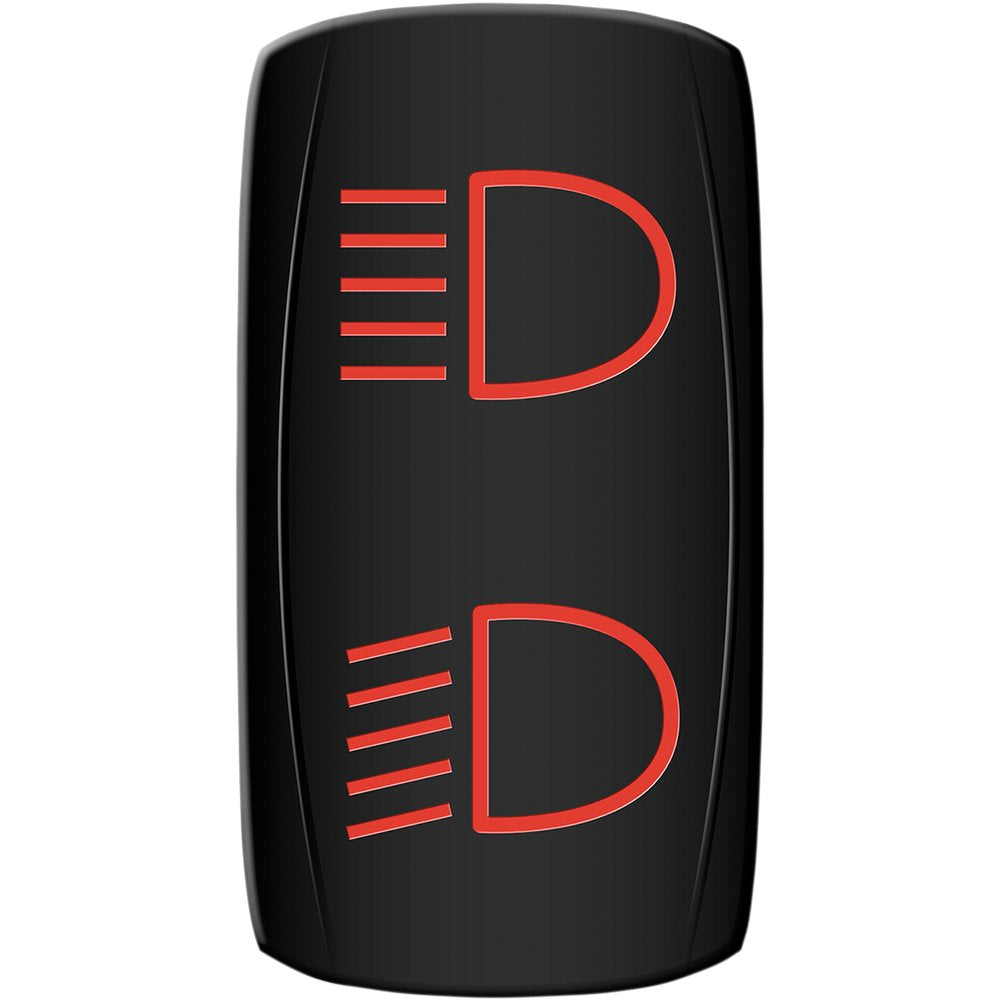 Moose Utility Rocker Switch - Hi/Lo Beam - Red HLB-PWR-R