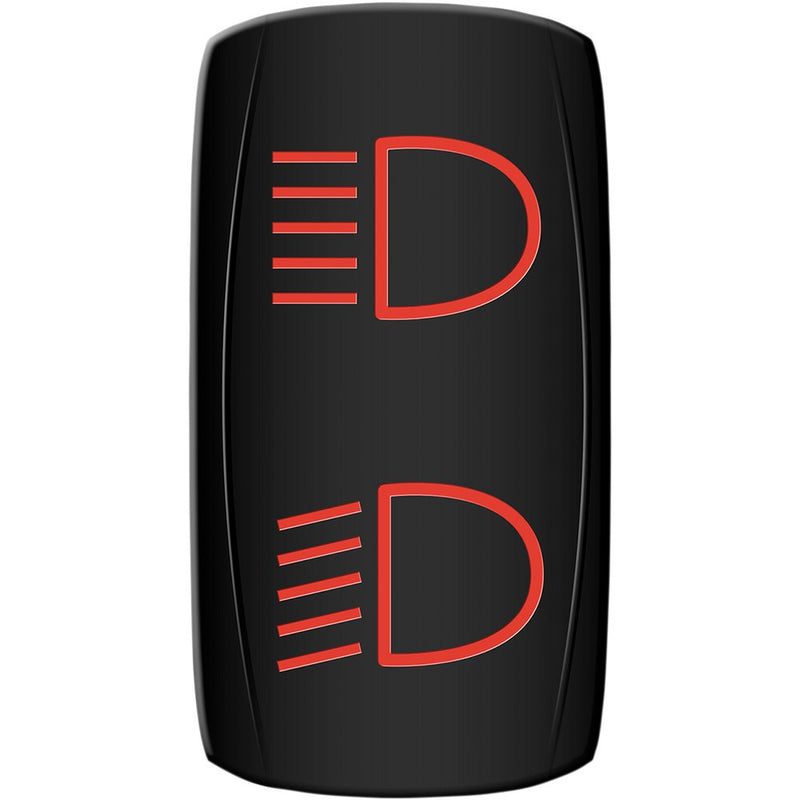 Moose Utility Rocker Switch - Hi/Lo Beam - Red HLB-PWR-R