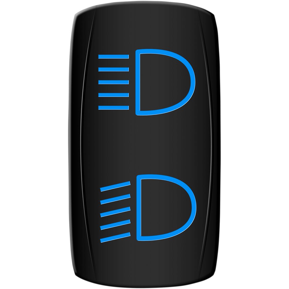 Moose Utility Rocker Switch - Hi/Lo Beam - Blue HLB-PWR