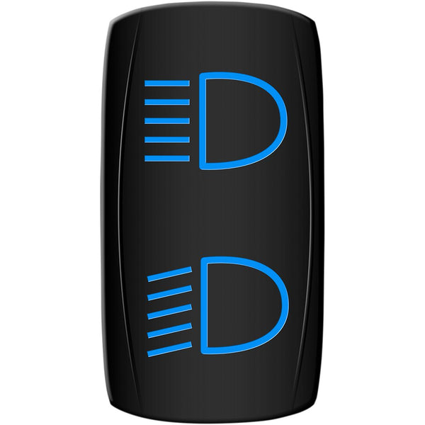 Moose Utility Rocker Switch - Hi/Lo Beam - Blue HLB-PWR