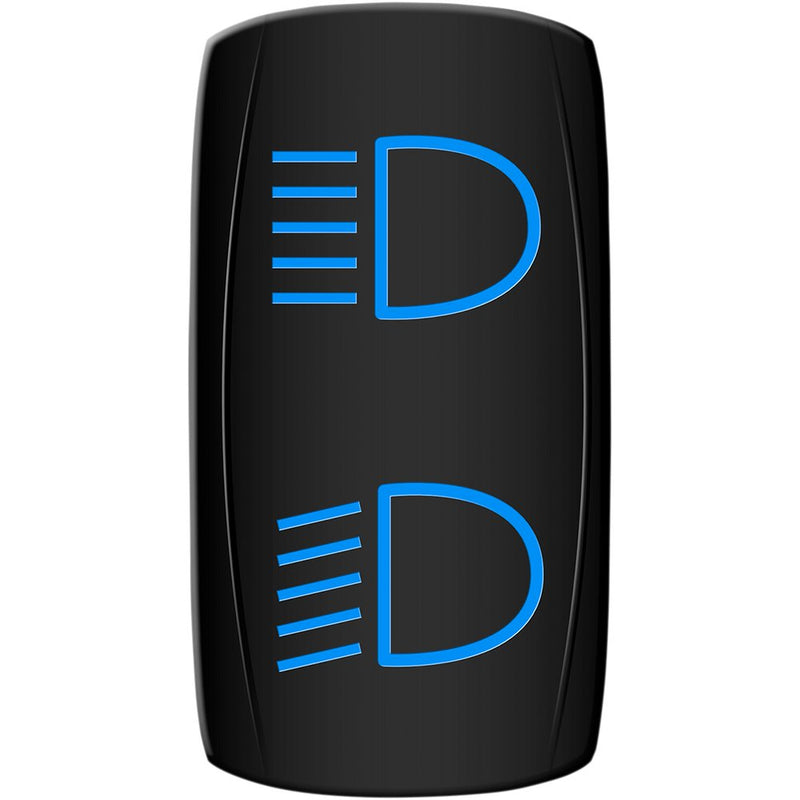 Moose Utility Rocker Switch - Hi/Lo Beam - Blue HLB-PWR