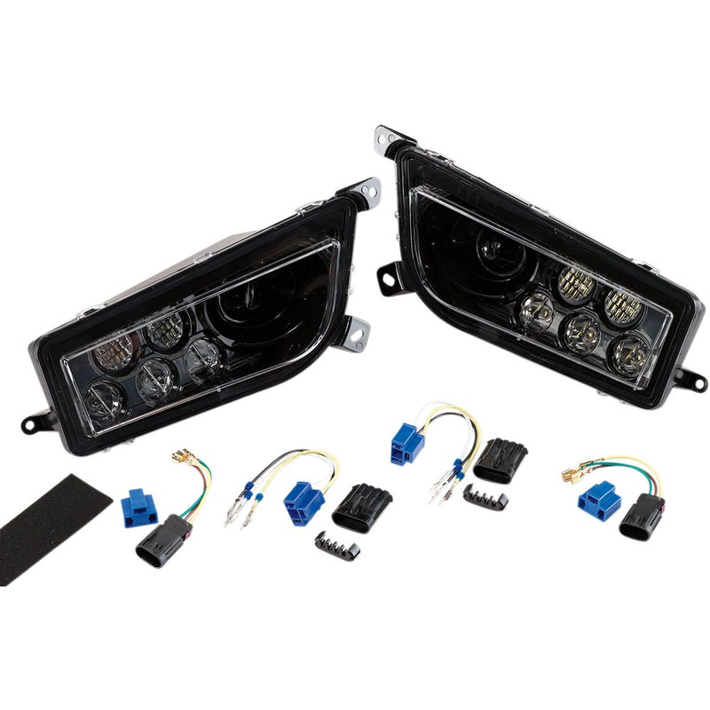 Moose Utility LED Headlight - RZR900/1000 - Black 100-3356-PU