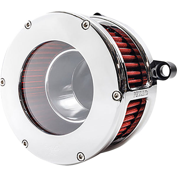 FEULING OIL PUMP CORP. BA Air Cleaner Kit - Chrome/Clear with Red Filter - M8 5478