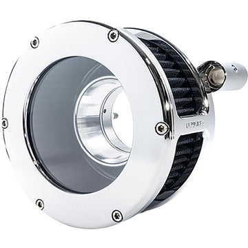 FEULING OIL PUMP CORP. BA Air Cleaner Kit - Chrome/Clear with Black Filter - '93-'99 Evolution Big Twin 5568