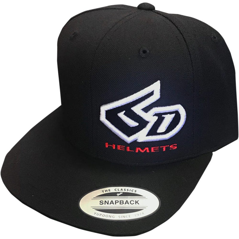 6D Helmets 6D Logo Classic Snapback Hat - Black - One Size 52-3300