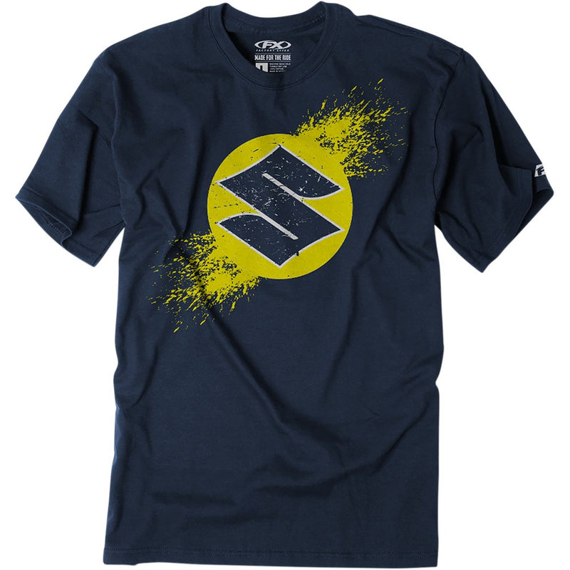Factory Effex Youth Suzuki Overspray T-Shirt - Navy - Medium 23-83402