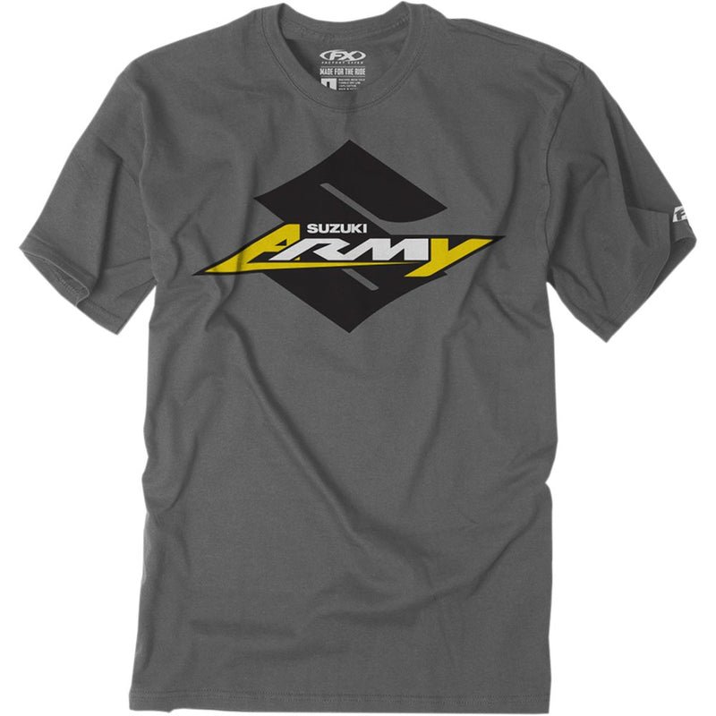 Factory Effex Youth Suzuki Army T-Shirt - Charcoal - Medium 22-83402