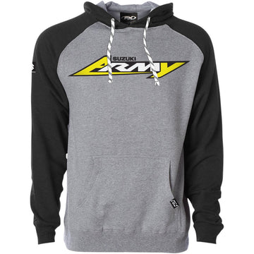 Factory Effex Suzuki Army Hoodie - Black/Heather Charcoal - XL 23-88406