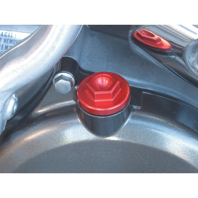 Works Connection Aluminum Oil Filler Plug - Red - Kawasaki/Suzuki 24-011
