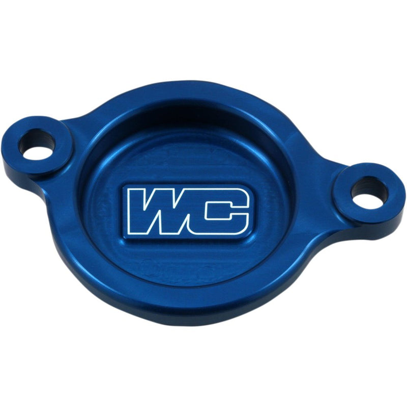 Works Connection Oil Filter Cover - Blue - Honda 27-001