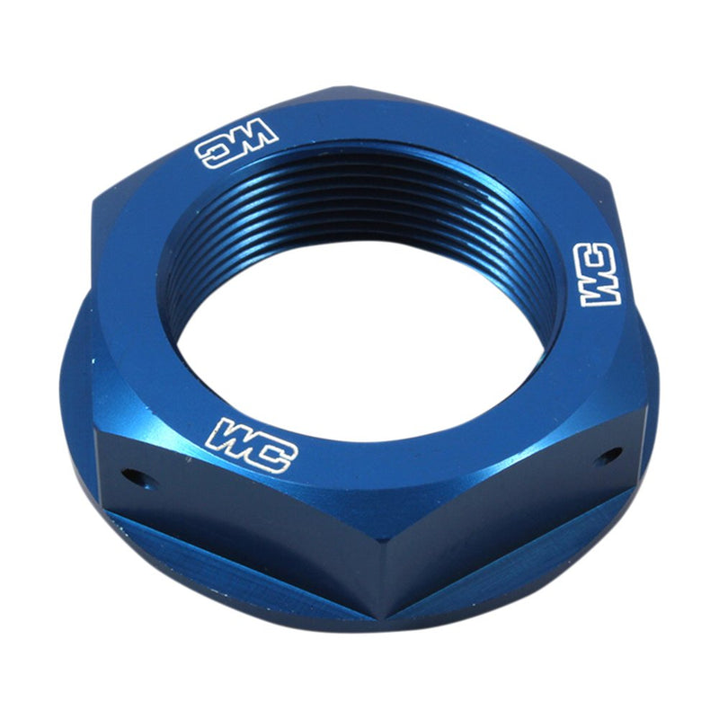 Works Connection Steering Stem Nut - Blue - Kawasaki 24-320