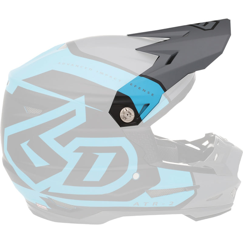 6D Helmets ATR-2 Visor - Torque - Cyan/Gray 72-6115