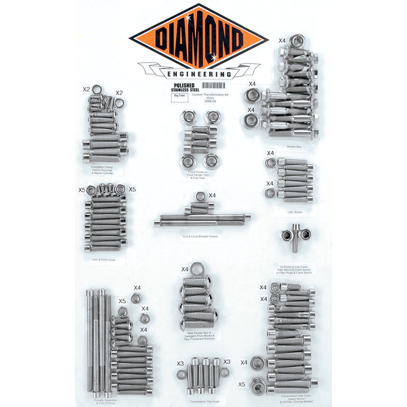 Diamond Engineering Fastener Kit - Custom/Transformation - OEM - Dyna DE6029HP