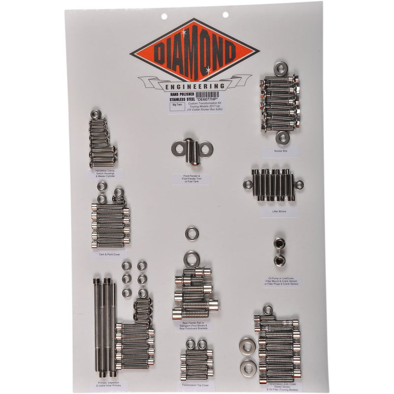 Diamond Engineering Fastener Kit - Custom/Transformation - OEM - M8 DE6077HP