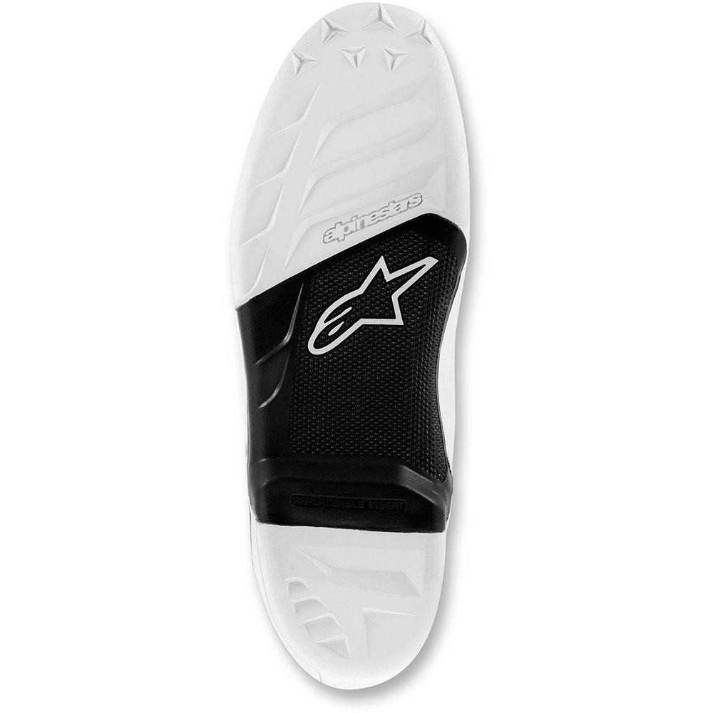 Alpinestars Tech 7 Replacement Boot Soles - Black/White - Size 10 25SUT74-12-10