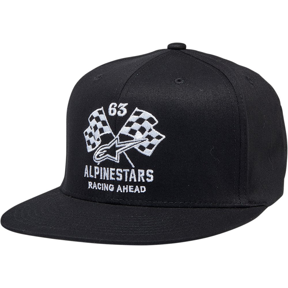 Alpinestars Double Check Flat Bill Hat - Black/White - Large/XL 1212812301020LX