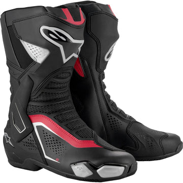 Alpinestars SMX-6 V3 Vented Boots - Black/Silver/Red - US 10.5/EU 45 2223225-199-45
