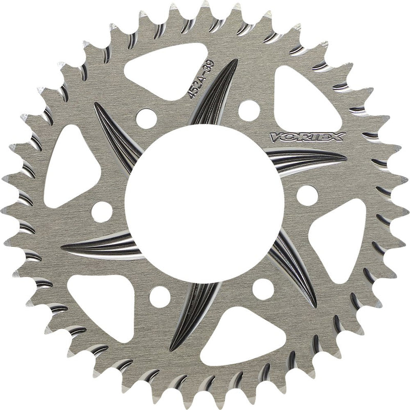 Vortex Aluminum Sprocket - Silver - Rear - 39 Tooth 452A-39