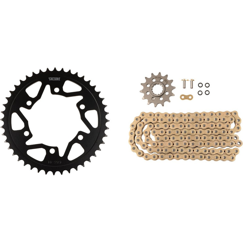 Vortex Steel Chain Kit - Gold - Kawasaki CKG6463