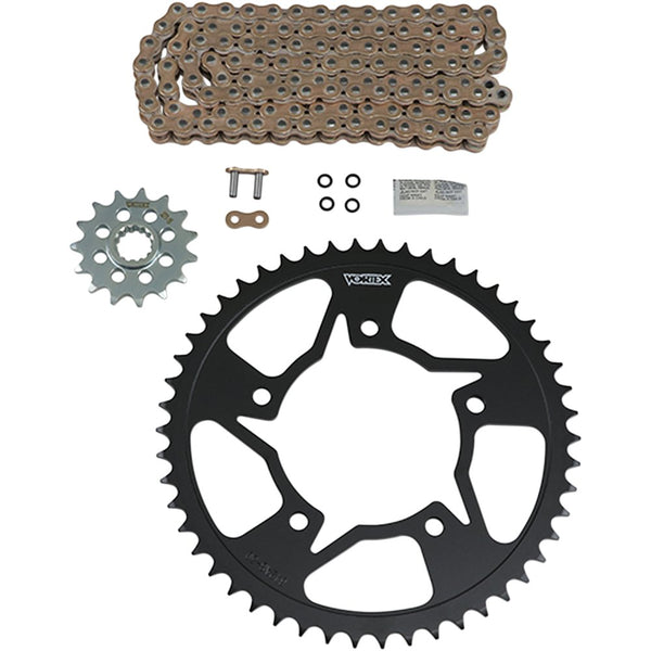 Vortex Steel Chain Kit - Gold - YamahaYZF-R6 - '99-'02 CKG6321