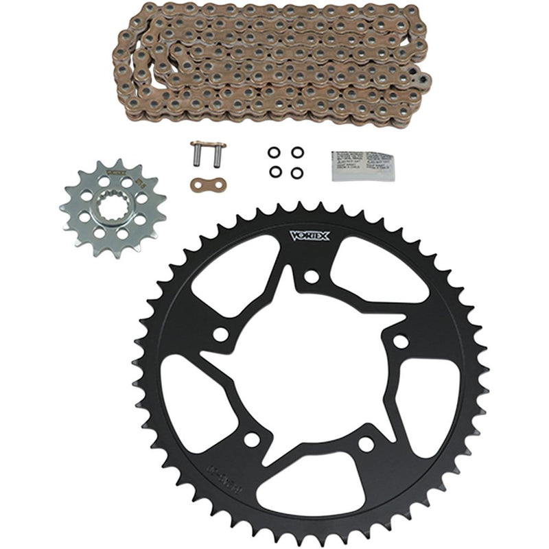 Vortex Steel Chain Kit - Gold - YamahaYZF-R6 - '99-'02 CKG6321