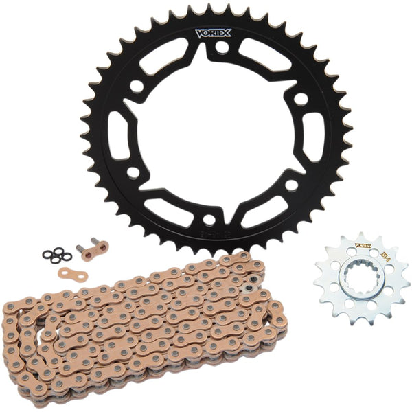 Vortex Steel Chain Kit - Gold - Honda - CBR 600RR - '03-'06 CKG6345