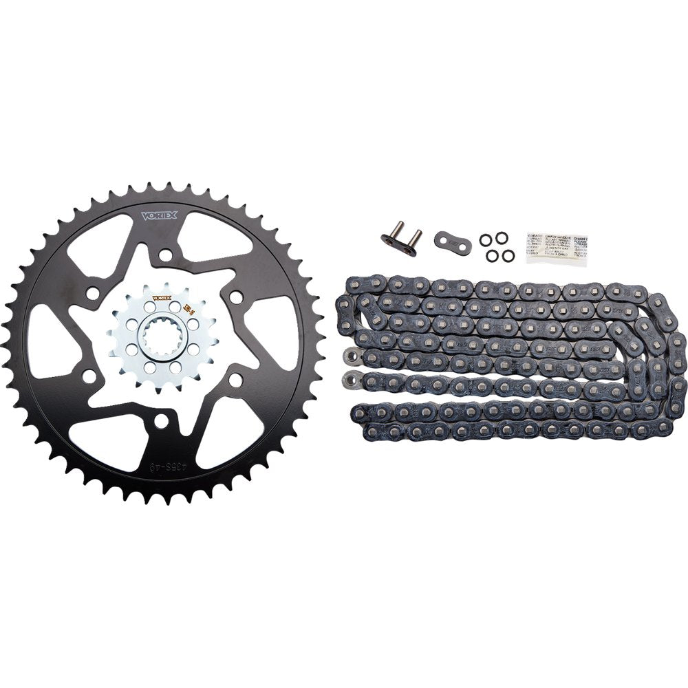 Vortex Steel Chain Kit - Black - Yamaha - YZF-R1 - '09-'14 CK6364