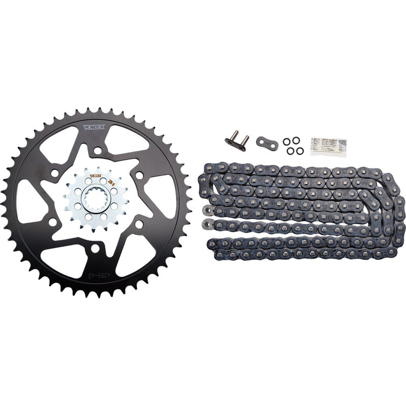 Vortex Steel Chain Kit - Black - Yamaha - YZF-R1 - '09-'14 CK6364