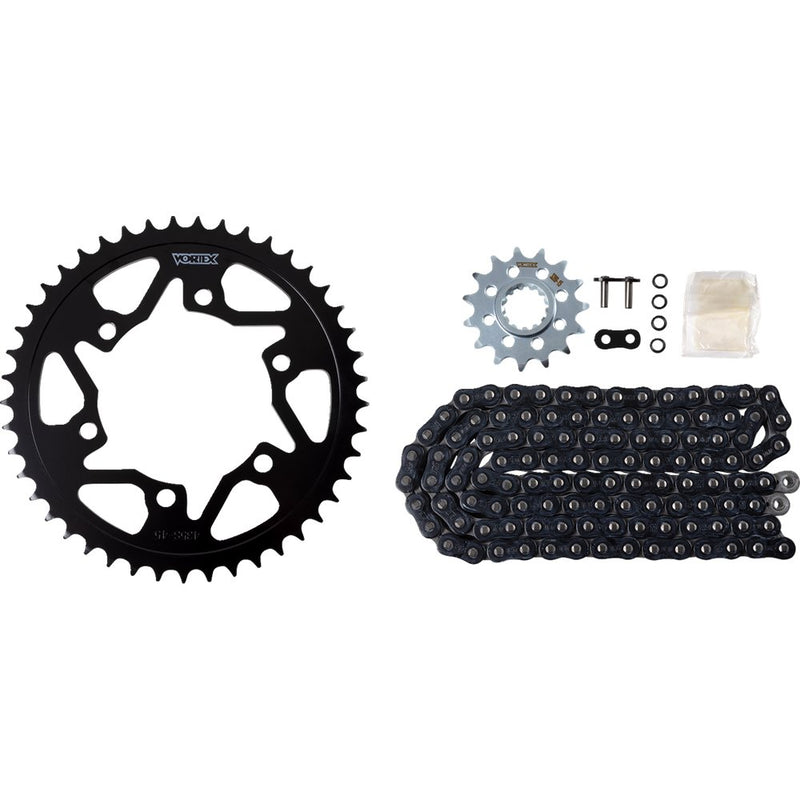 Vortex Steel Chain Kit - Black - Yamaha - YZF-R1 - '98-'03 CK6354