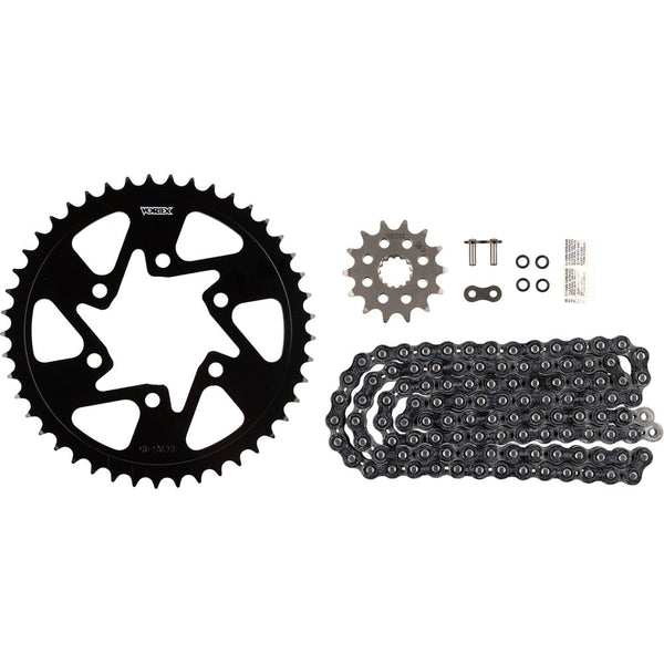 Vortex Steel Chain Kit - Black - ZX-6R/RR CK6353