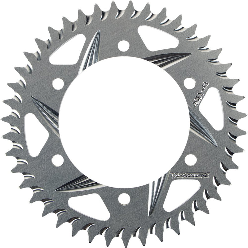 Vortex Aluminum Sprocket - Silver - Rear - 43 Tooth 491A-43