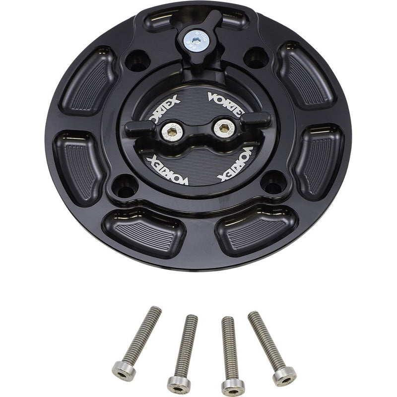 Vortex V3 Fuel Cap - Black - Kawasaki GC440K