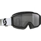 Scott Split OTG Sand Dust Goggle - Premium Black/White - Dark Gray Lens 285538-7702053