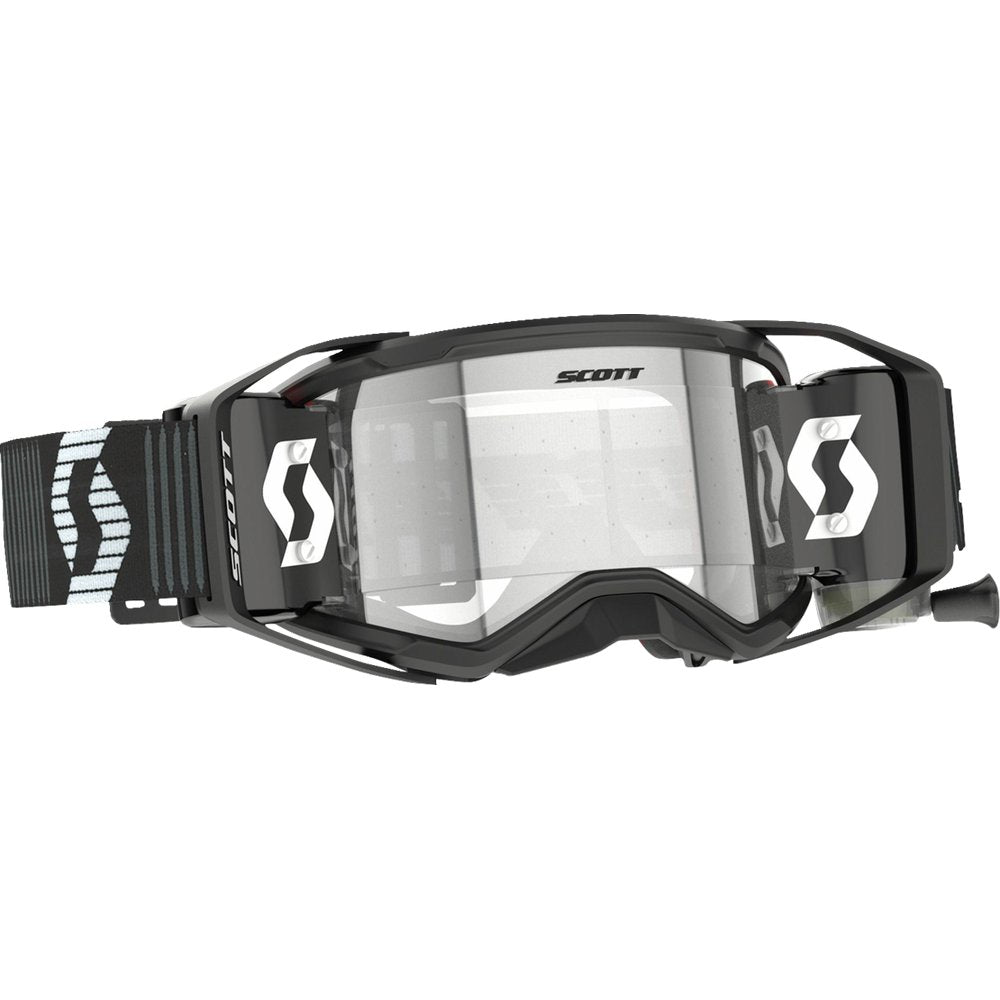 Scott Prospect 2.0 Super WFS Goggle - Roll-Off - Black/White - Clear Lens 421473-1007113