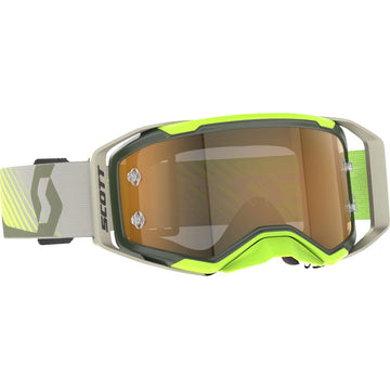 Scott Prospect 2.0 AMP Goggle - Kaki Green/Neon Yellow - Gold Chrome Lens 421478-7701324