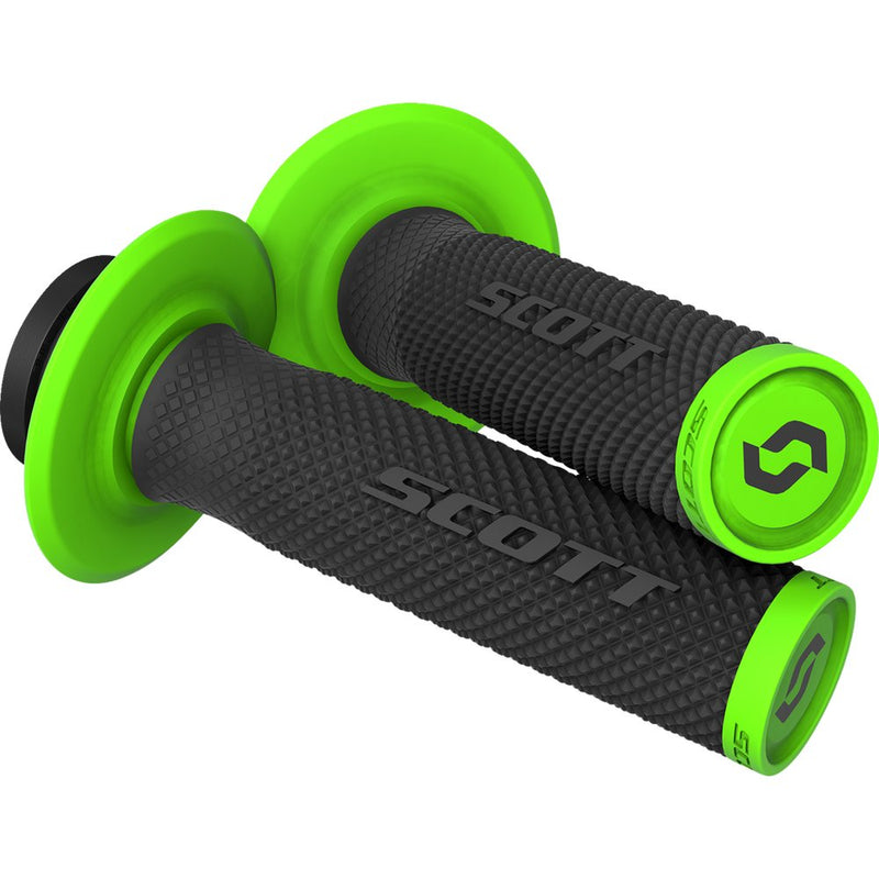 Scott SX II Lock-On Grip and Cam Set - Black/Green 292452-1043222