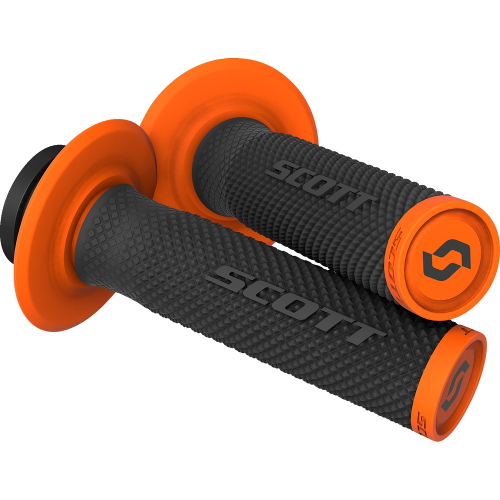 Scott SX II Lock-On Grip and Cam Set - Black/Orange 292452-1009222