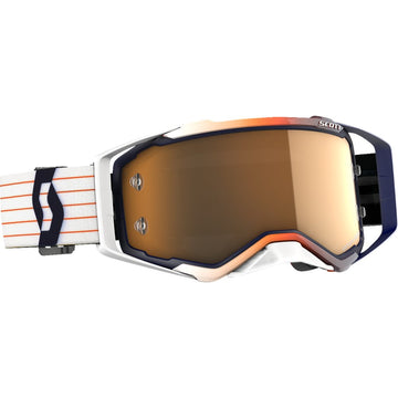 Scott Prospect Amplifier Goggle - Blue/White - Gold Chrome Works Lens 285536-1006324